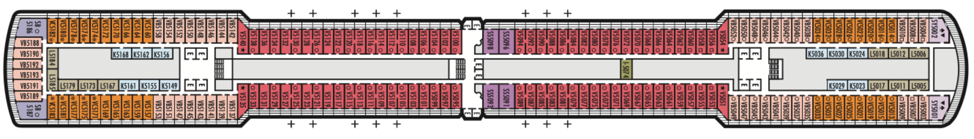 Deck 5 - Verandah plan
